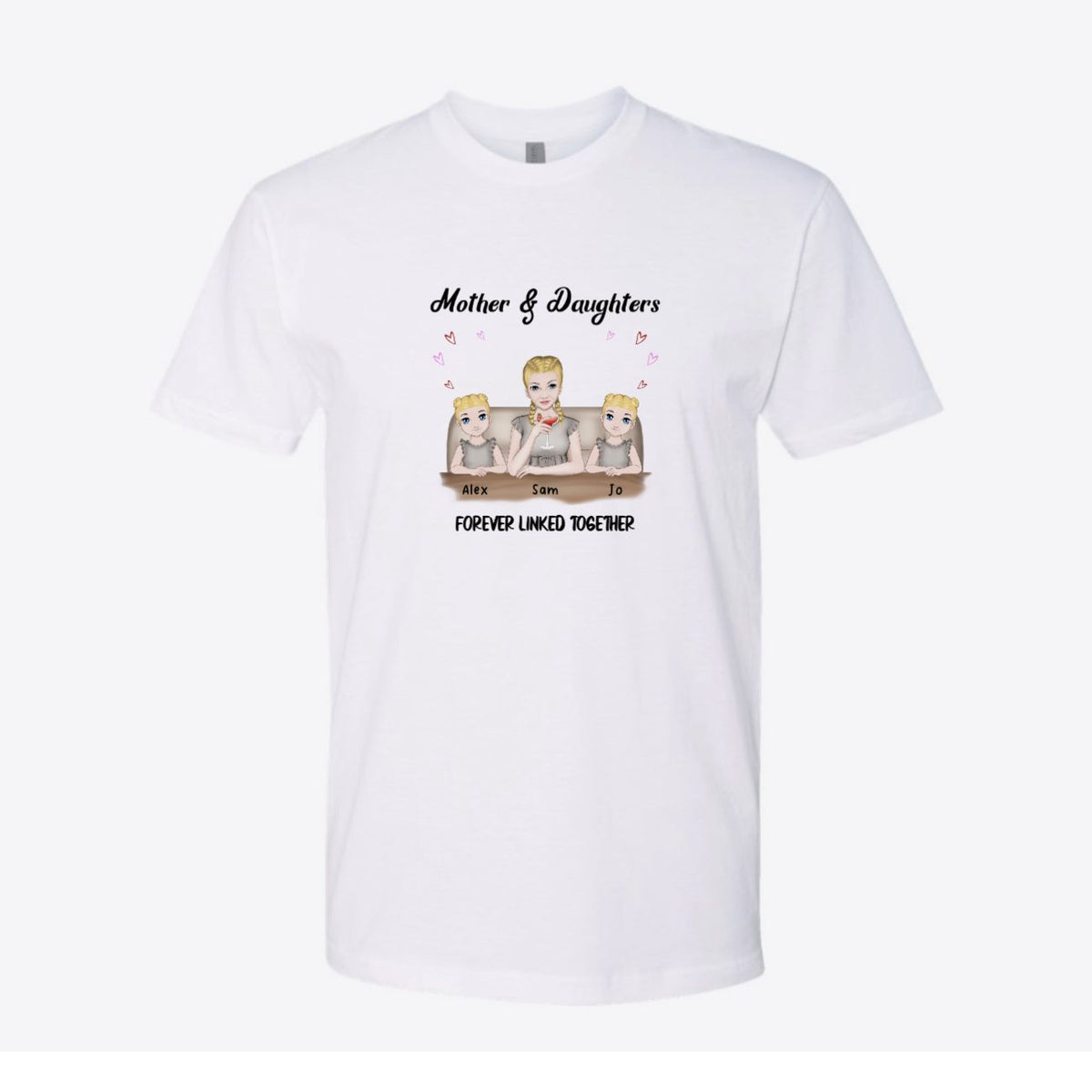 Mother and Daughter Forever Linked Custom Tee