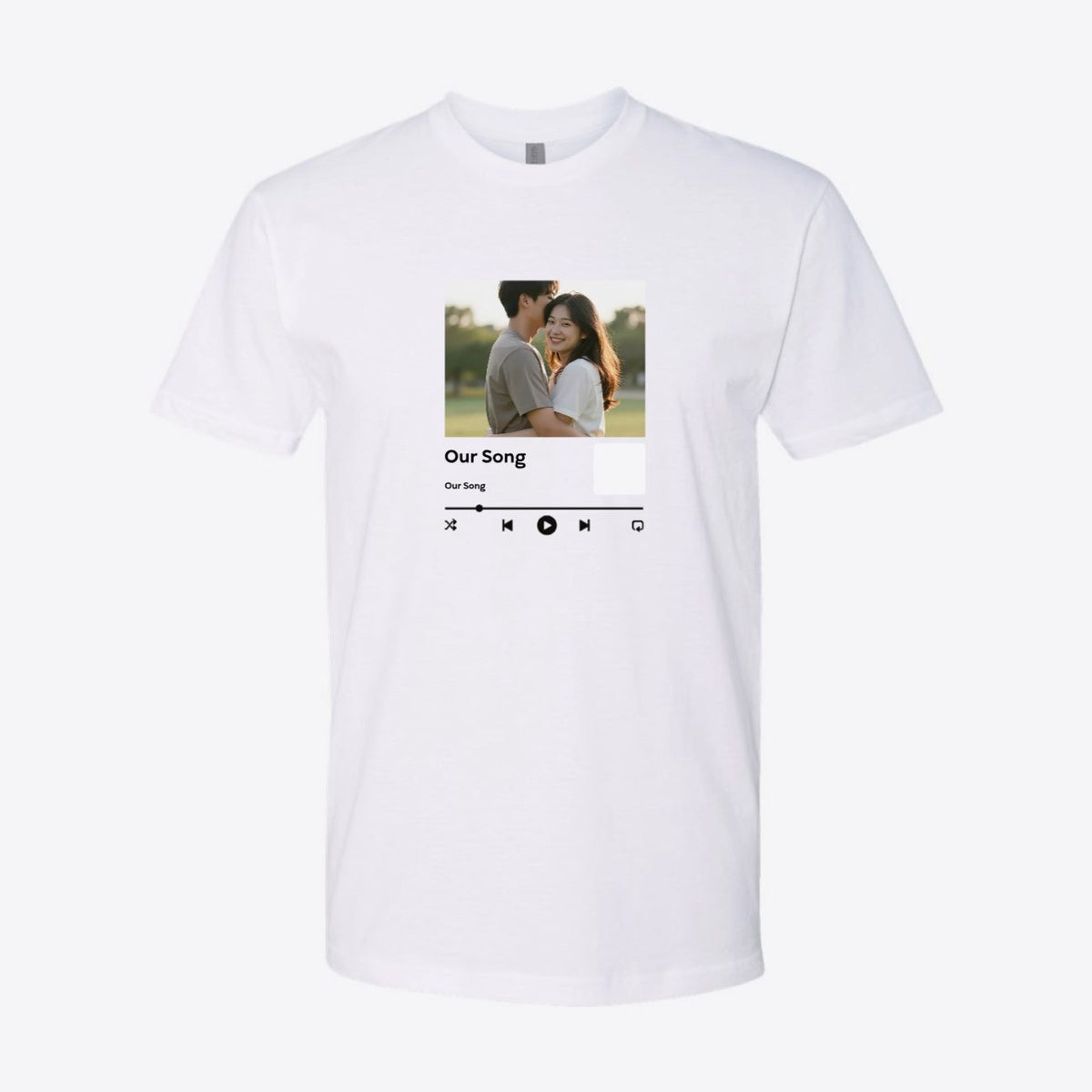 Music Player QR Code Photo Custom Tee
