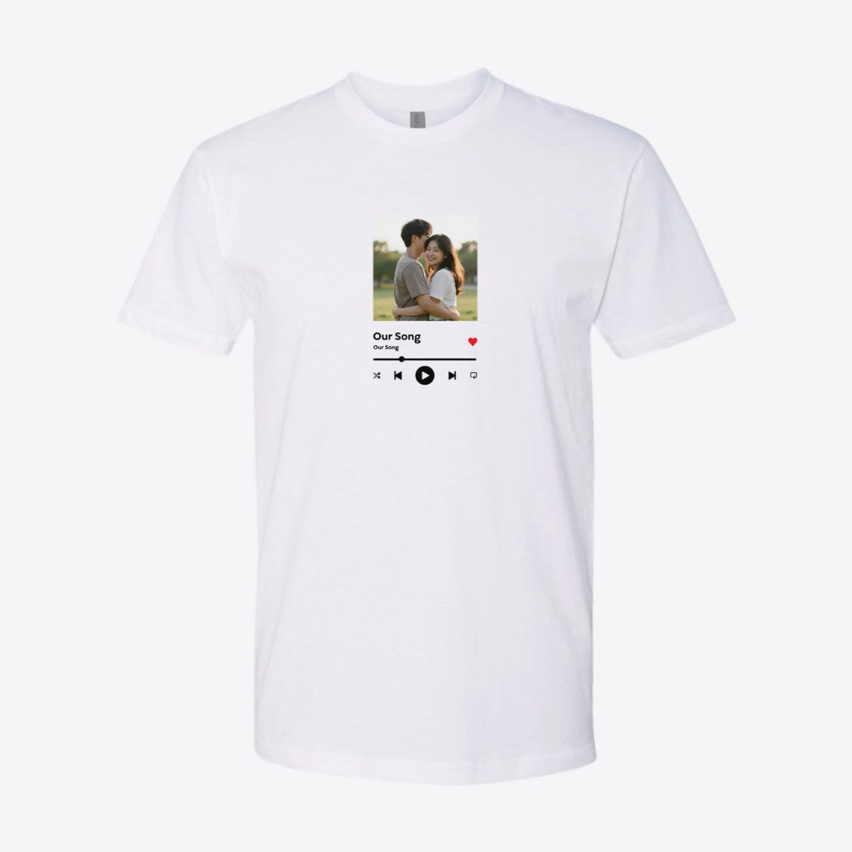 Music Player Spotify Code Photo Custom Tee