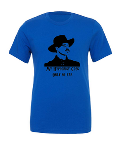 tombstone doc holiday western tv show movie blue tshirt t-shirt