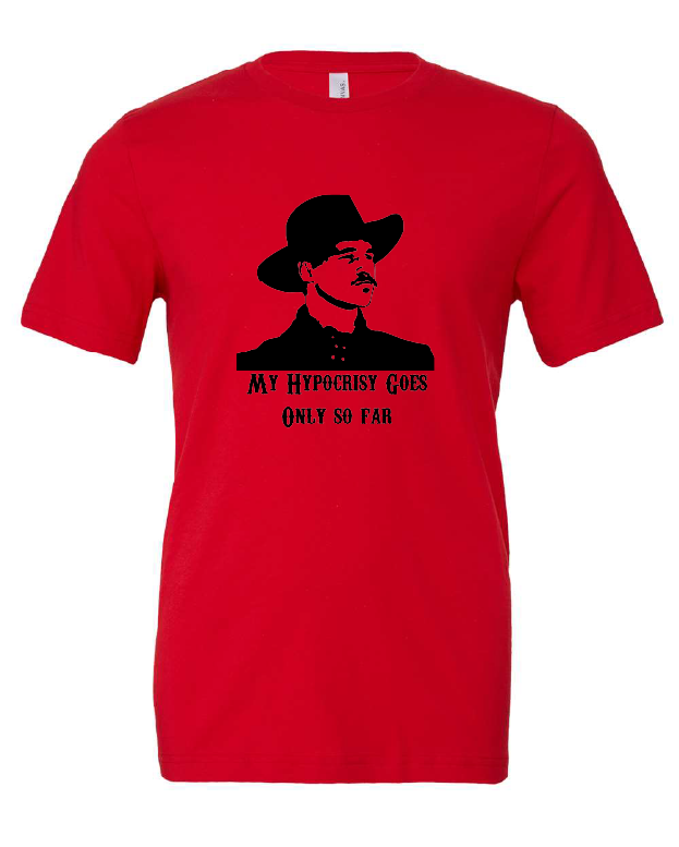 tombstone doc holiday western tv show movie red tshirt t-shirt