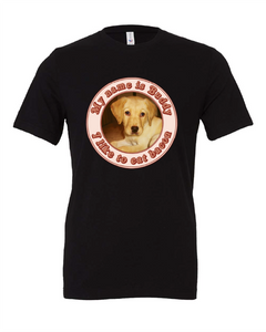 funny dog bacon black tshirt 
