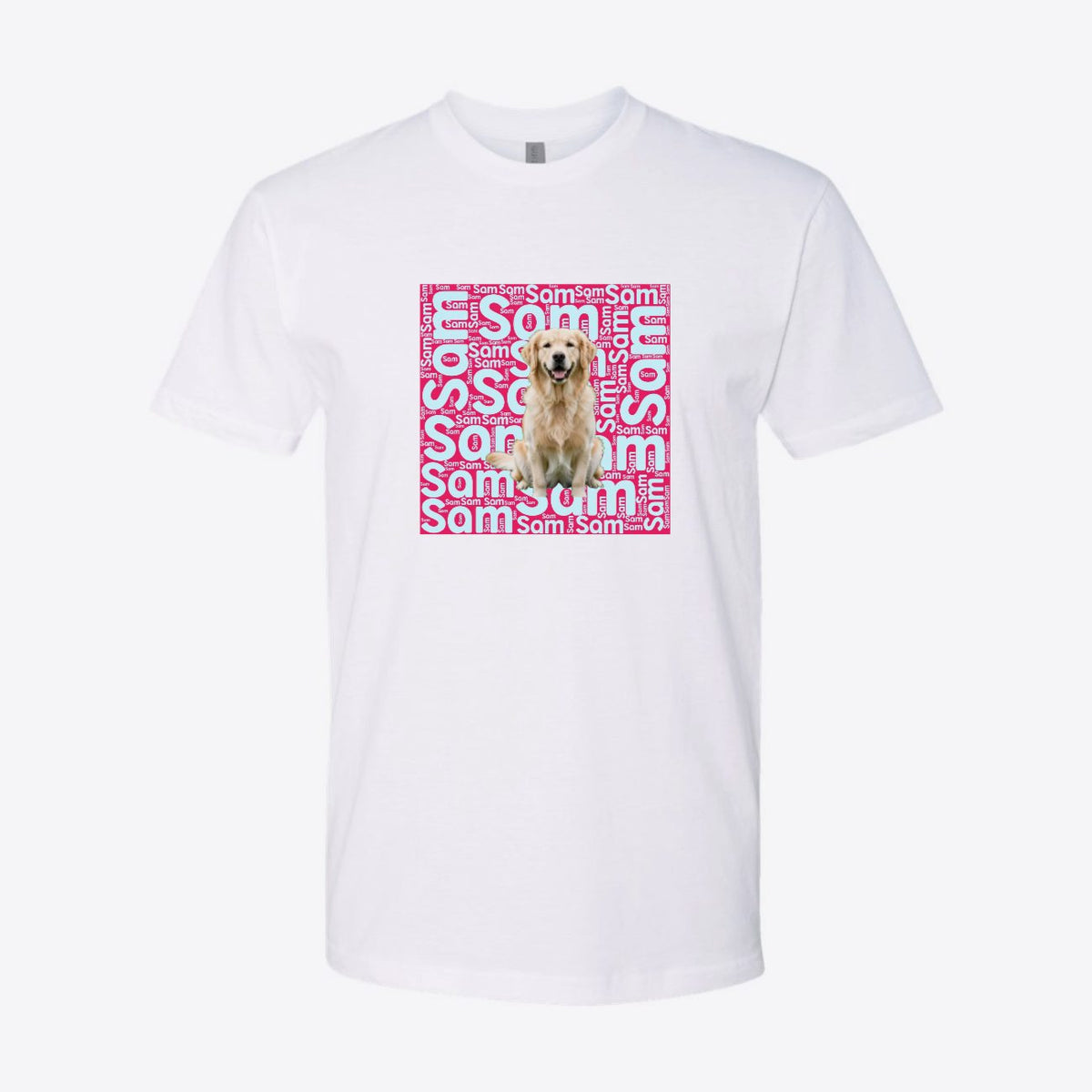 Name Word Cloud Pet Portrait Custom Tee