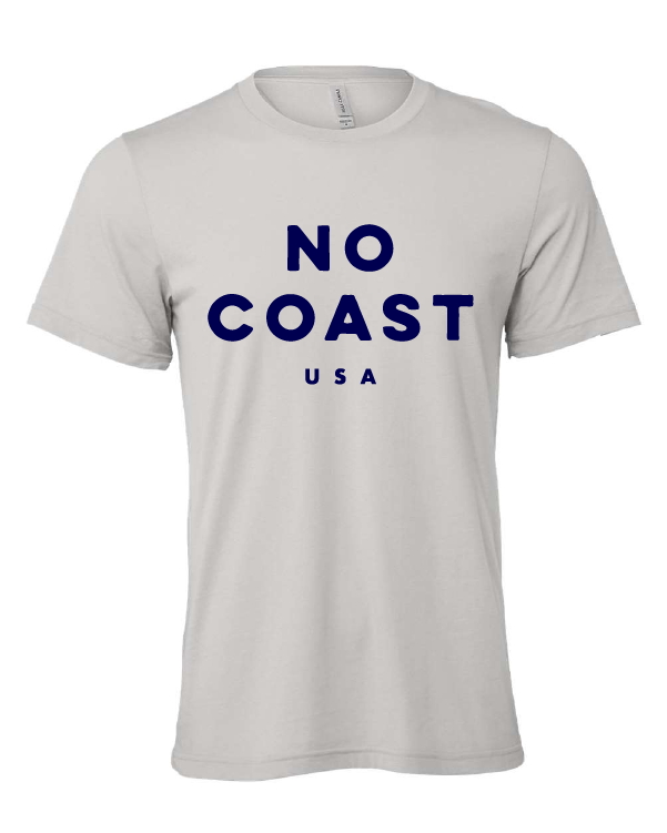 No Coast USA design on a gray t-shirt