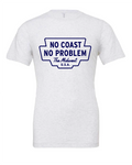 No Coast No Problem design on a white t-shirt