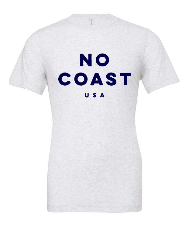 No Coast USA design on a white t-shirt