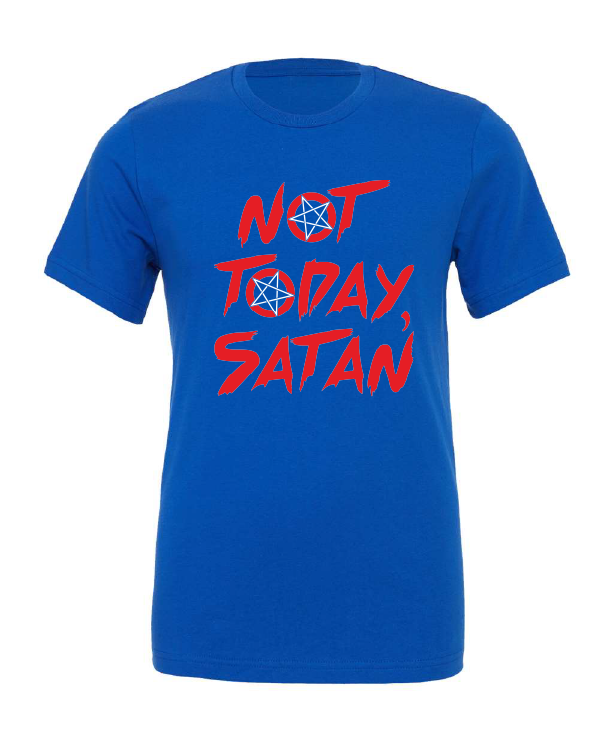 satan funny blue tshirt t-shirt 