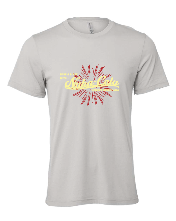 fallout tv show video game nuka cola gray tshirt t-shirt 
