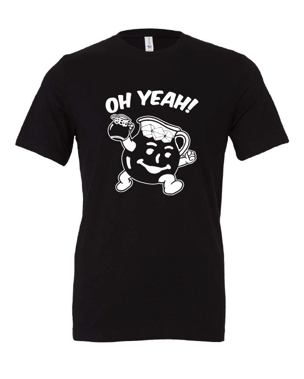 Oh Yeah! design on a black t-shirt