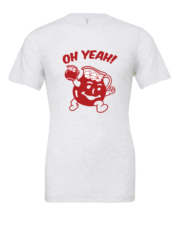 Oh Yeah! design on a white t-shirt