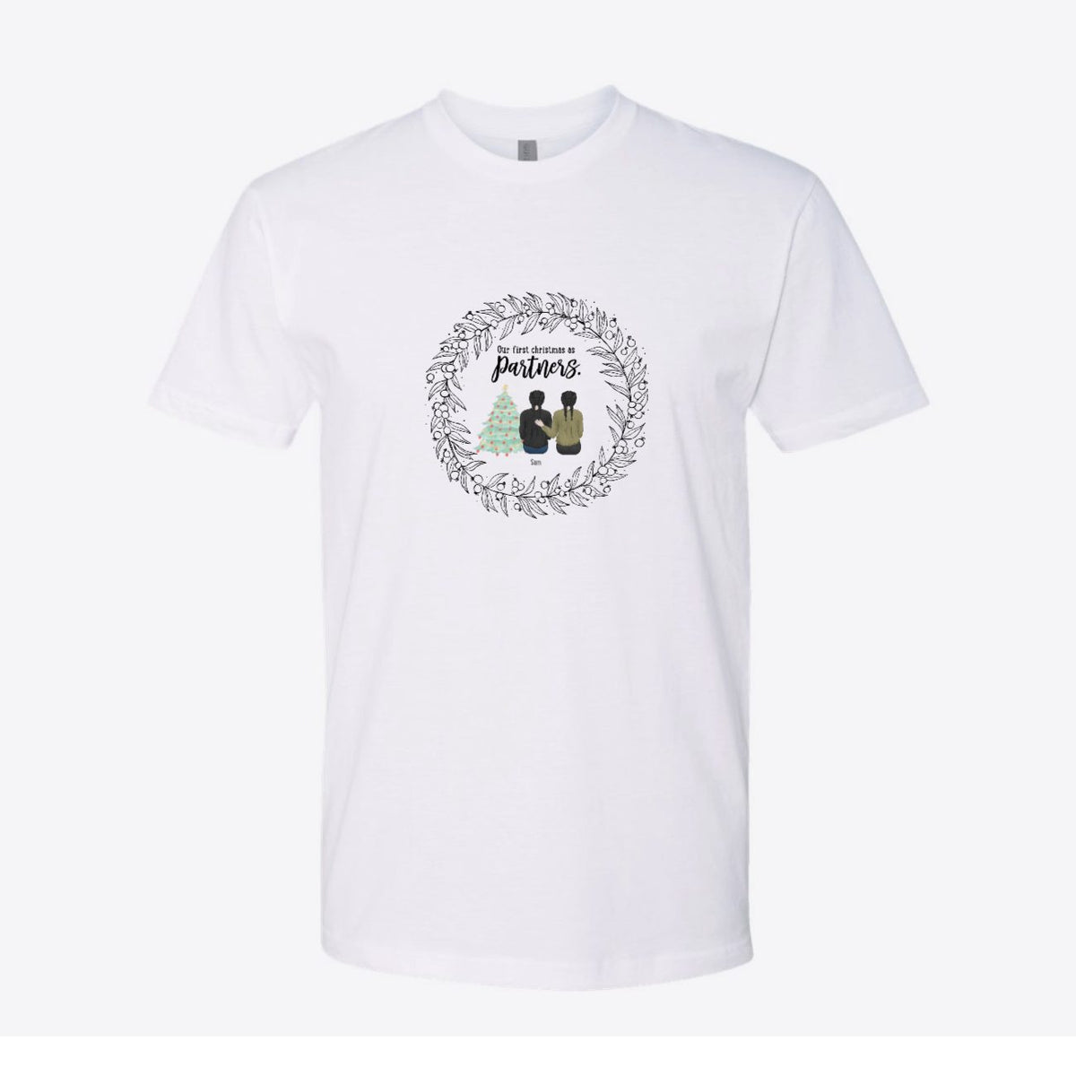 Our First Christmas as Partners Custom Tee