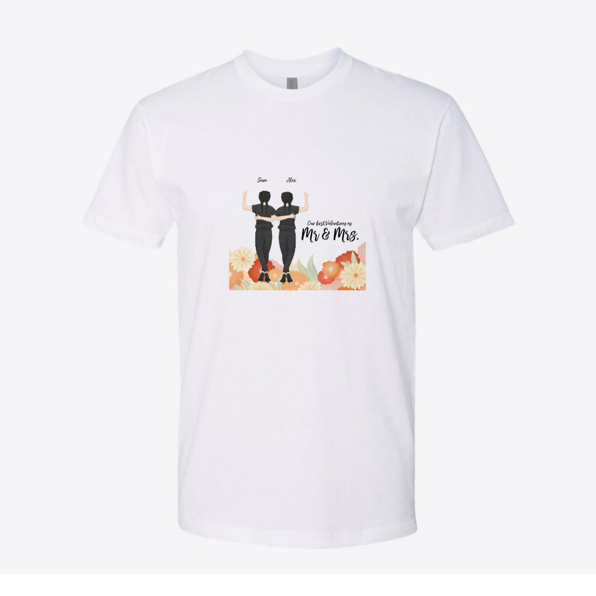 Our First Valentines as Partners Custom Tee