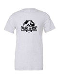 Parks and Rex on a white t-shirt