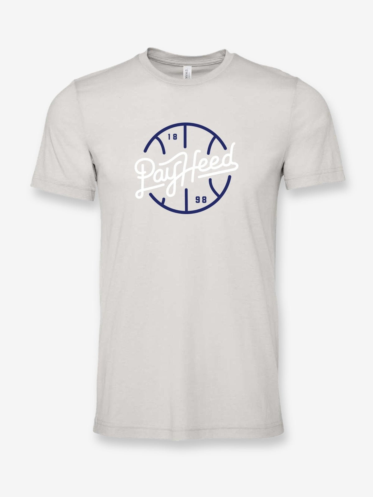 Pay Heed on a cement gray t-shirt