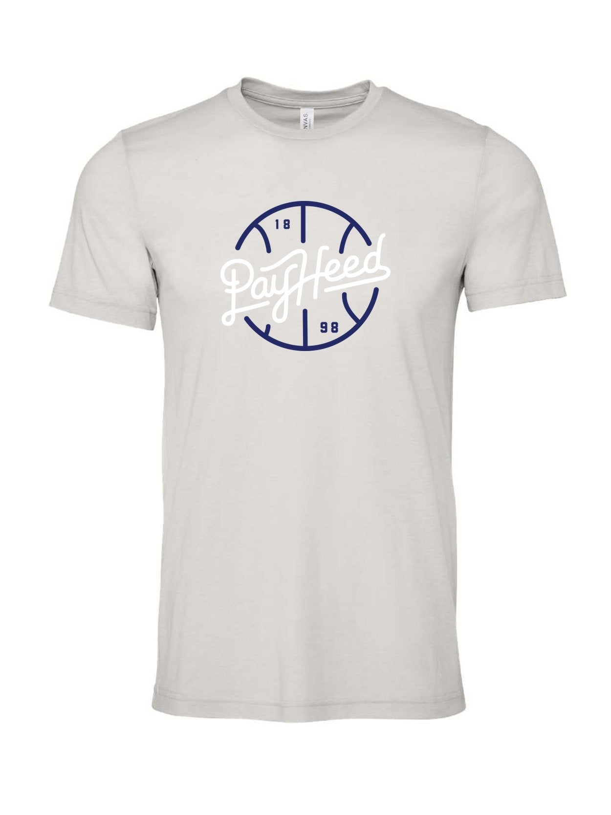 Pay Heed on a cement gray t-shirt