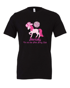 pink pony club chappell roan song music cowgirl black tshirt t-shirt