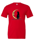 Protect Black Cats design on a red t-shirt