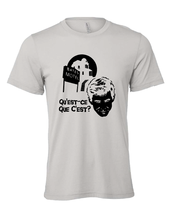 Psycho Killer design on a gray t-shirt