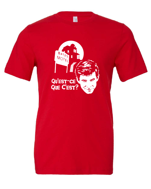 Psycho Killer design on a red t-shirt