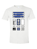 R2-D2 Costume design on a white t-shirt