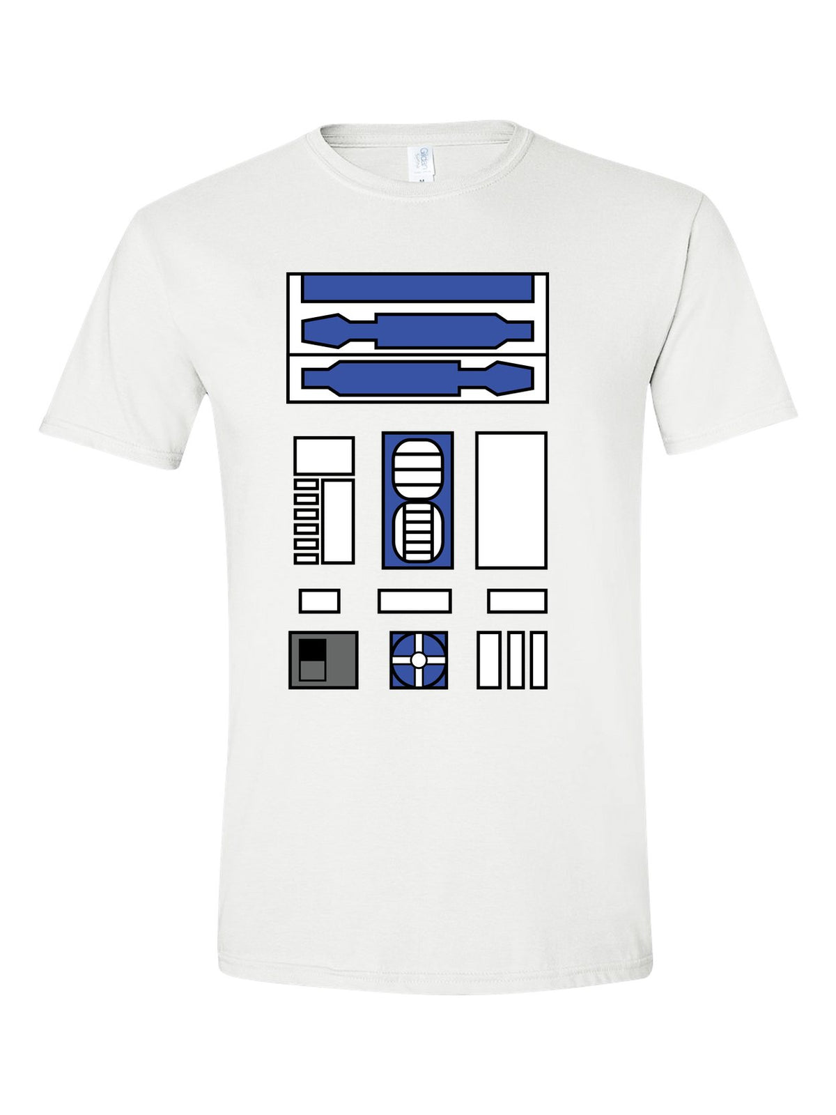 R2-D2 Costume design on a white t-shirt