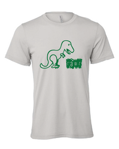 dinosaur rawr roar funny gray tshirt t-shirt 