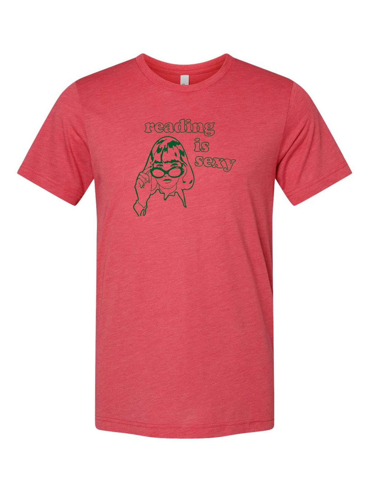 Reading is Sexy on a true red t-shirt