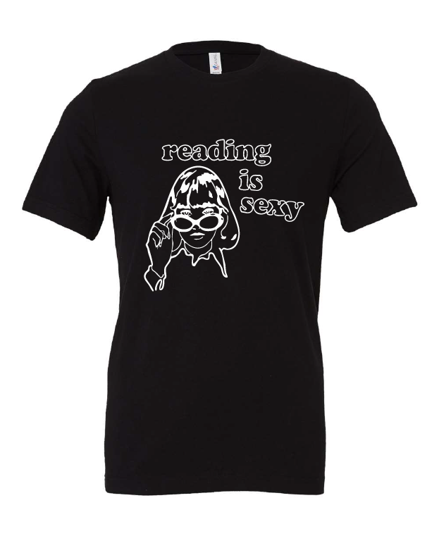 Reading is Sexy design on a black t-shirt