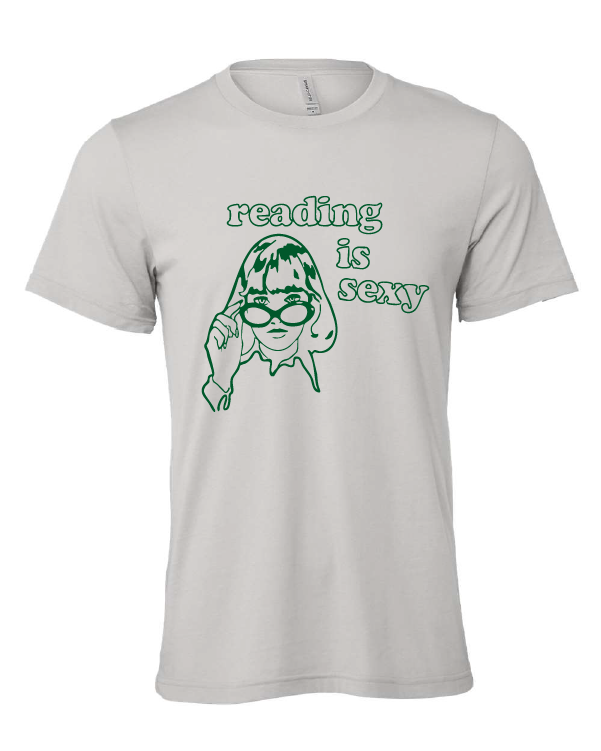 Reading is Sexy design on a gray t-shirt