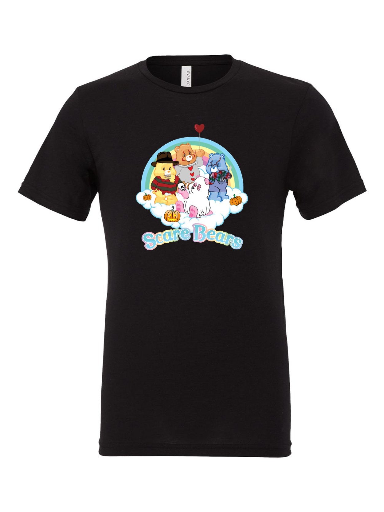 Scare Bears on a black t-shirt