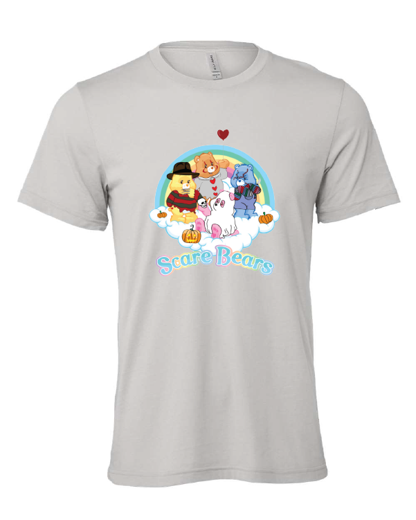 Scare Bears design on a gray t-shirt