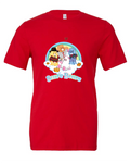 Scare Bears design on a red t-shirt