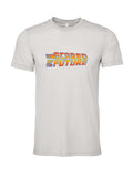 Scared of the Future on a cement gray t-shirt