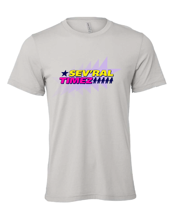 Sev'ral Timez design on a gray t-shirt