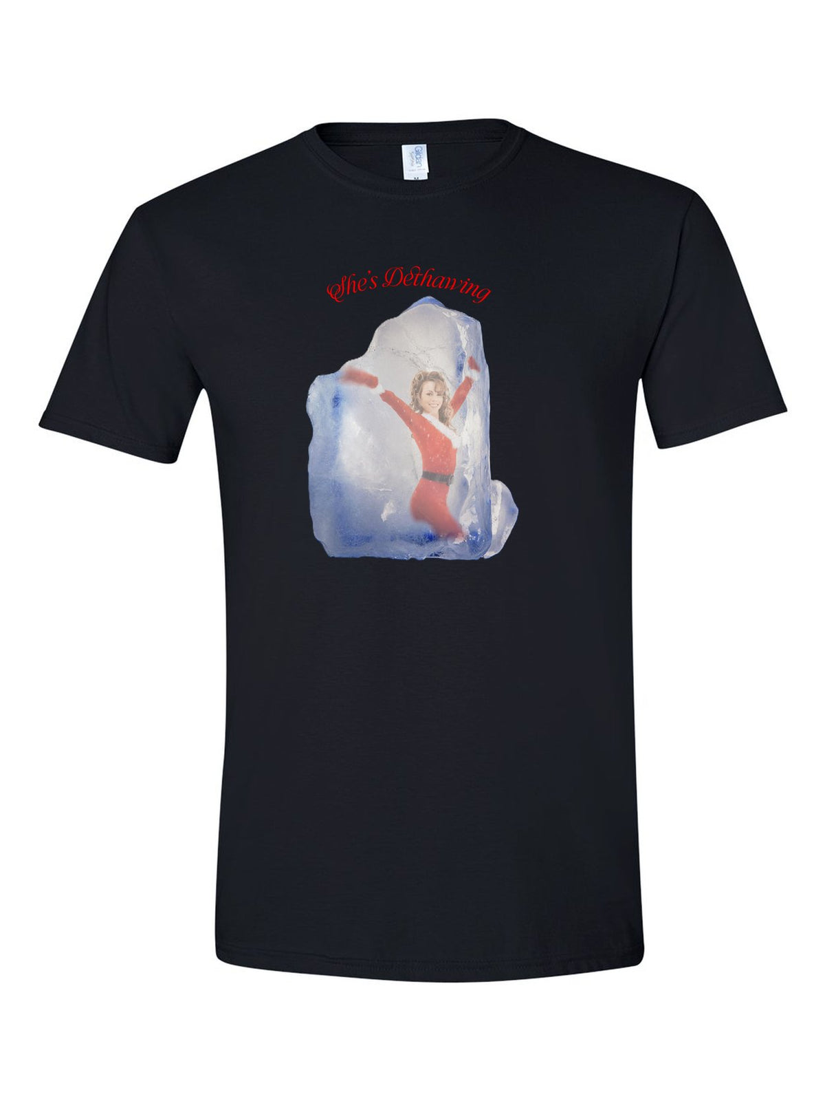 She's Dethawing on a black t-shirt
