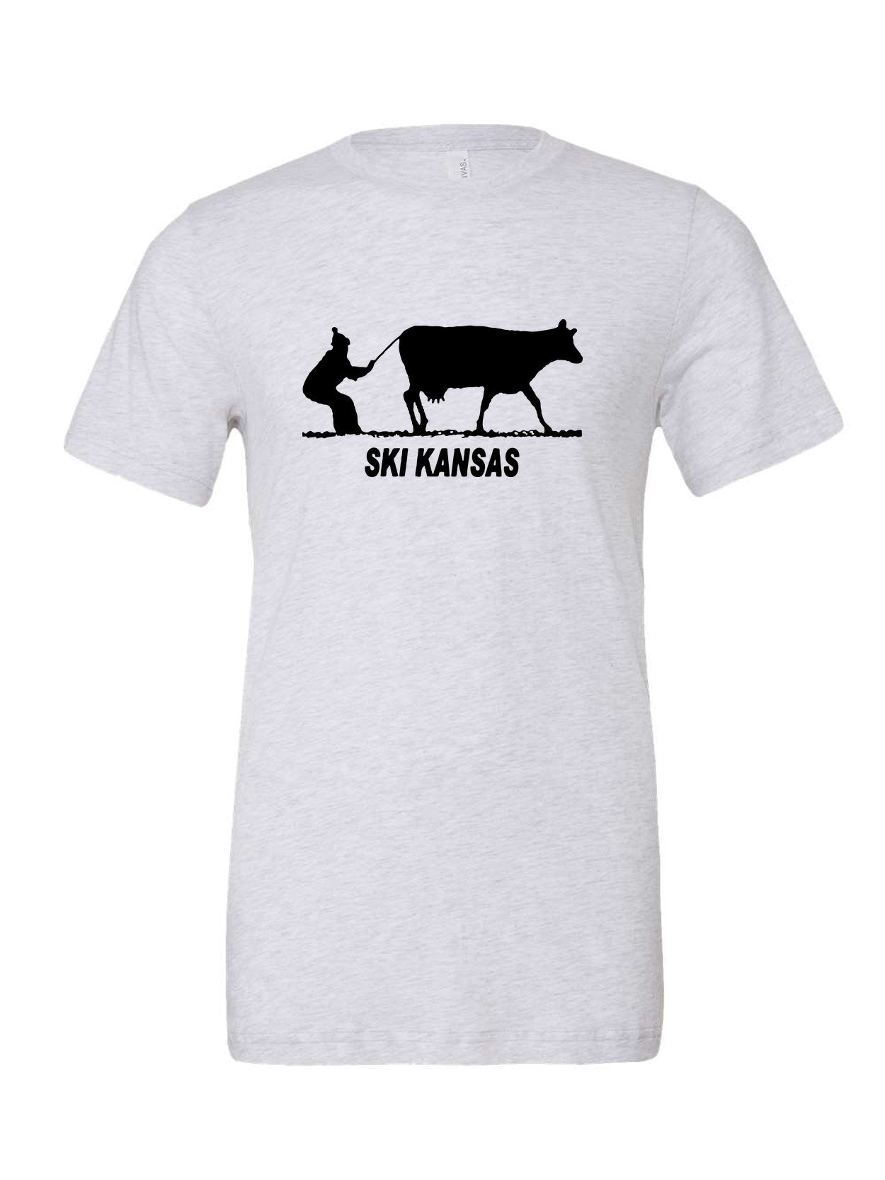 Ski Kansas on a white t-shirt