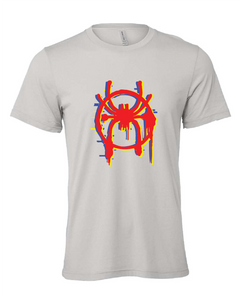 spiderman miles morales comic book super hero movie gray tshirt t-shirt 
