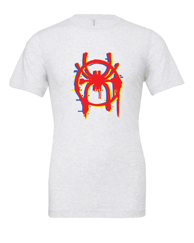 spiderman miles morales comic book super hero movie white tshirt t-shirt 
