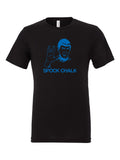Spock Chalk on a black t-shirt