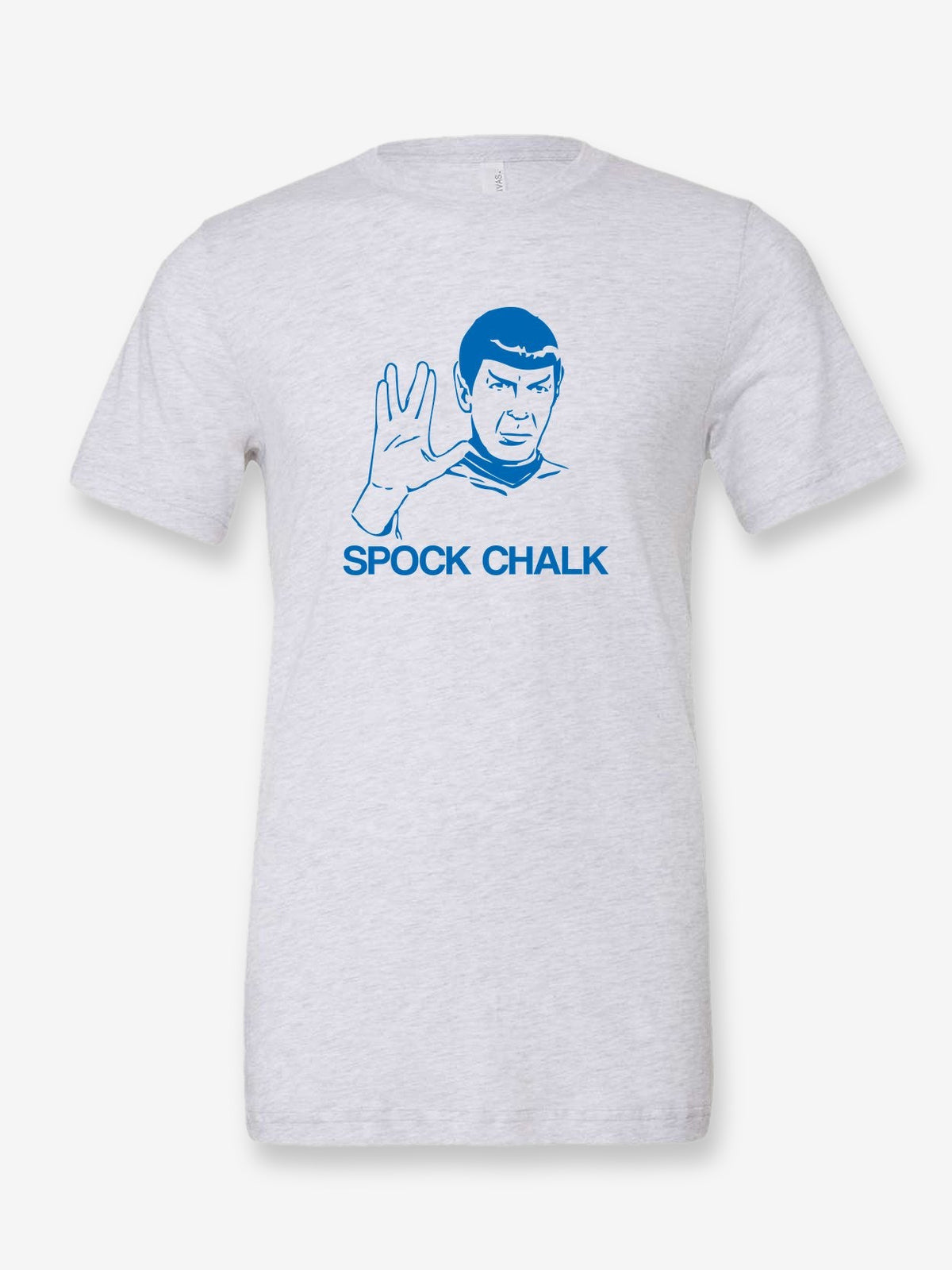 Spock Chalk on a white t-shirt