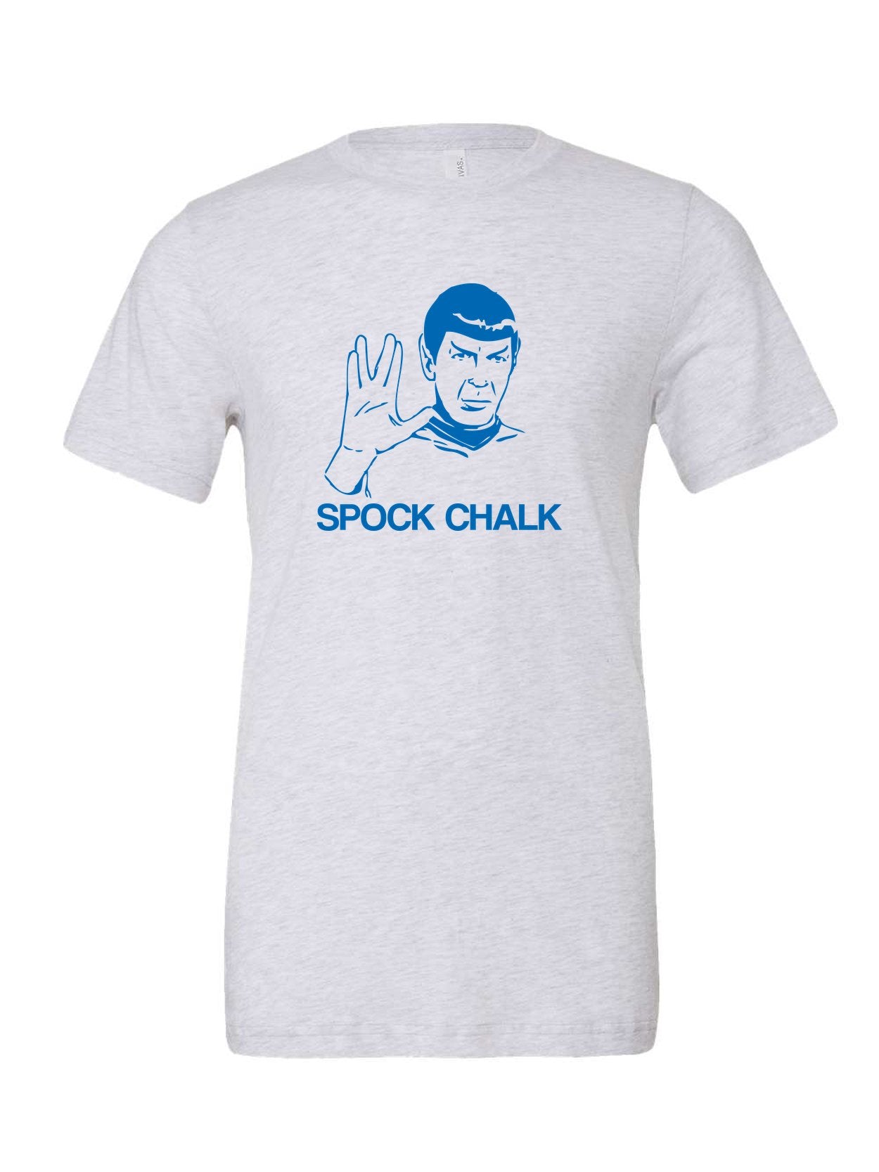 Spock Chalk on a white t-shirt