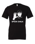 Spock Chalk design on a black t-shirt