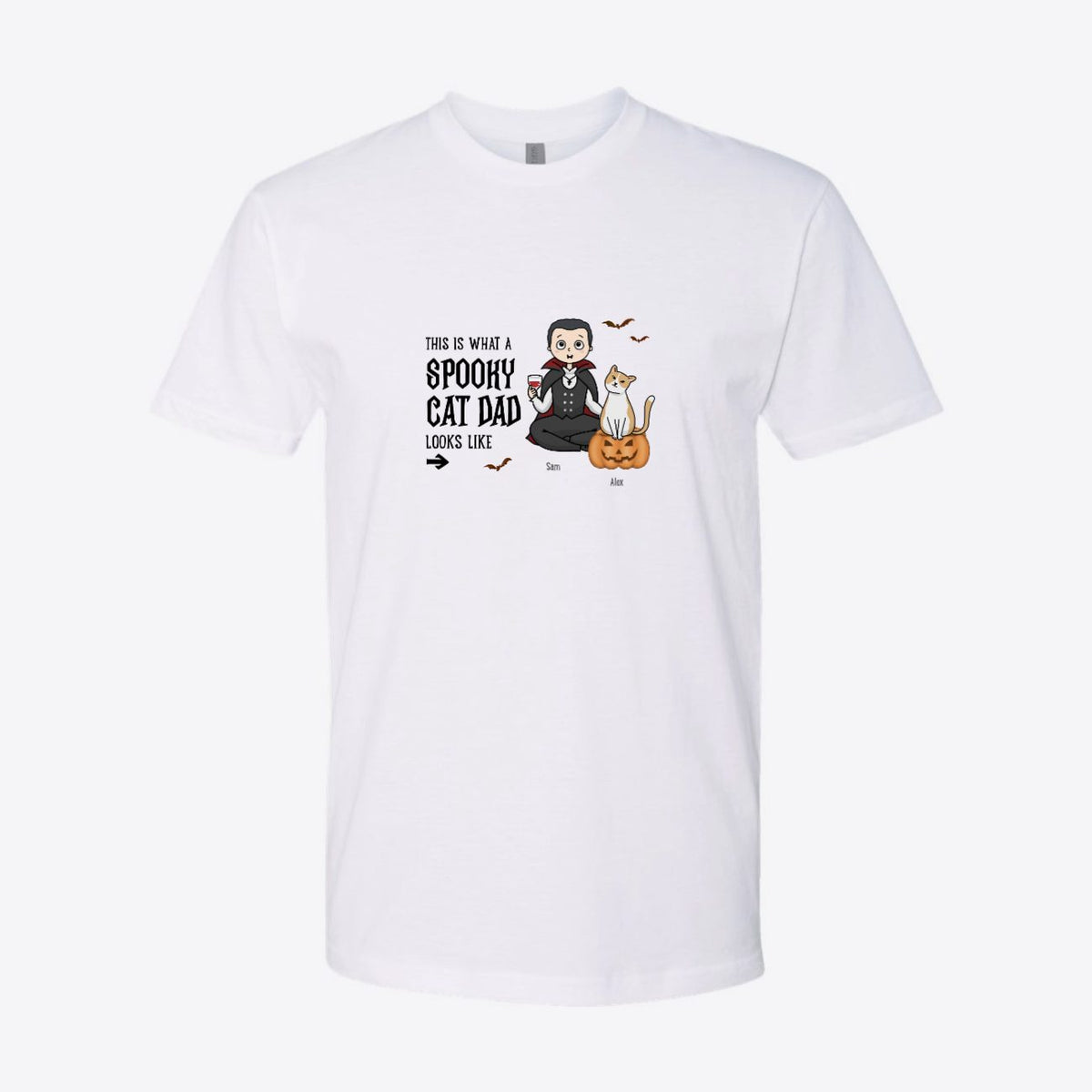 Spooky Cat Dad Custom Tee