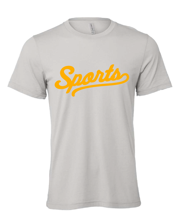 Sports design on a gray t-shirt