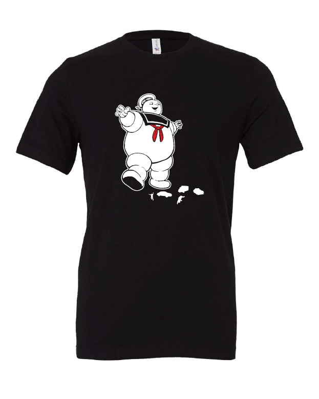 ghost busters stay puft marshmallow man movie black tshirt t-shirt 