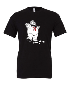 ghost busters stay puft marshmallow man movie black tshirt t-shirt 