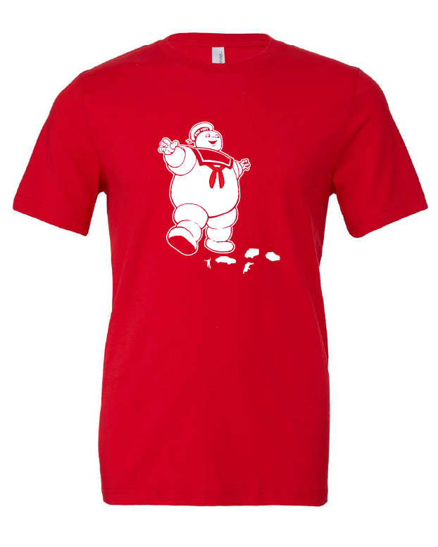 ghost busters stay puft marshmallow man movie red tshirt t-shirt 
