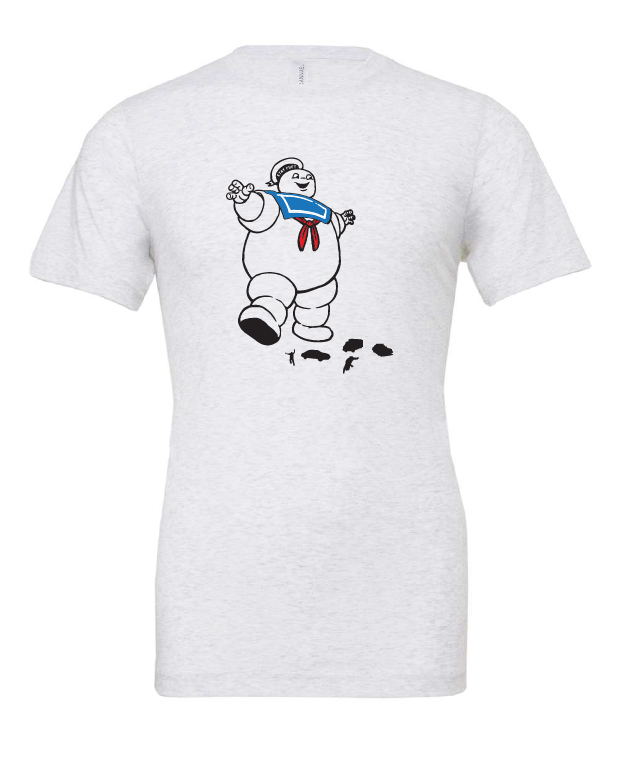 ghost busters stay puft marshmallow man movie white tshirt t-shirt 
