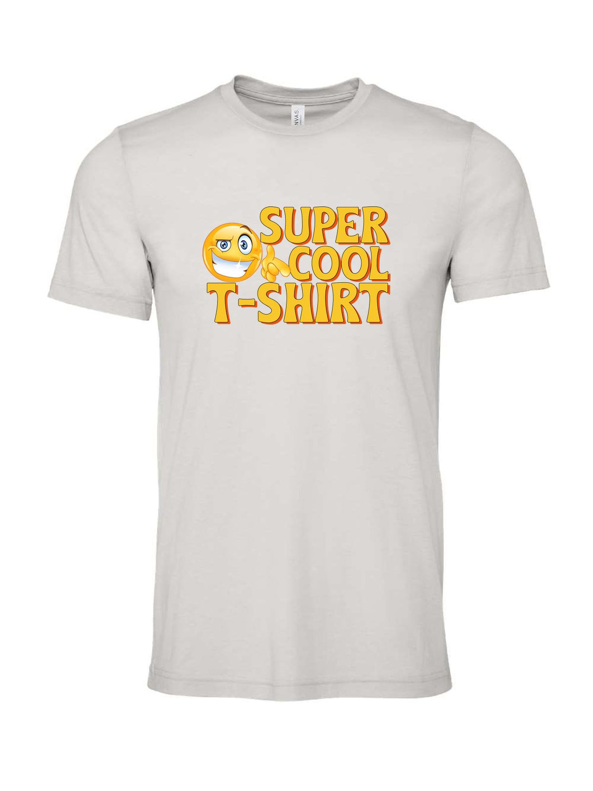 Super Cool T-Shirt on a cement gray t-shirt