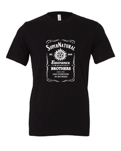 supernatural jack daniels winchester brothers tv show black tshirt t-shirt
